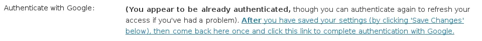 Alert that states that this user already authenticated with Google