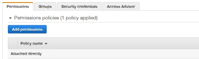 In the 'Permissions' tab, select the 'Add Permissions' button