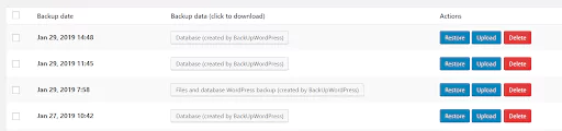 Backup log
