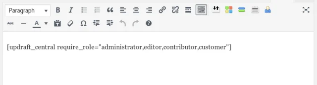 Short code parameters example