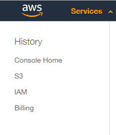Find IAM in the AWS sidebar