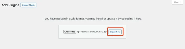 Select 'Install Now' button