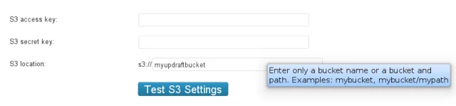 Amazon S3 setup