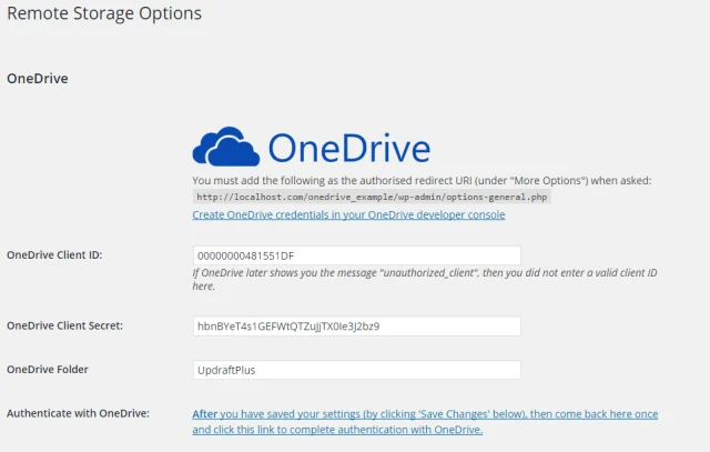 OneDrive details page