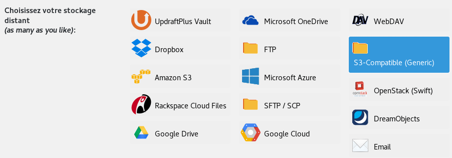 Choose 'S3-Compatible(Generic)' in the 'Choose your remote storage' section