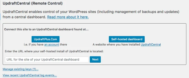 Enter the URL which hosts your dashboard then select 'Next' Button