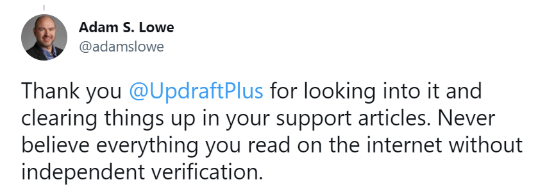 Adam Lowe tweet