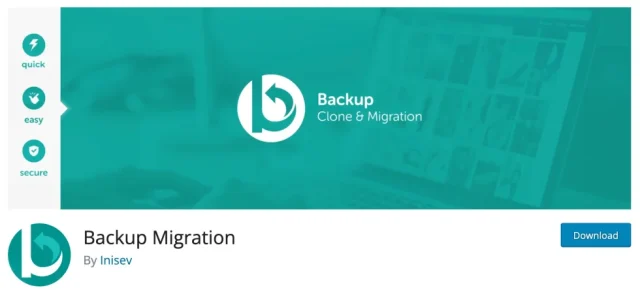 Backup Migration plugin banner