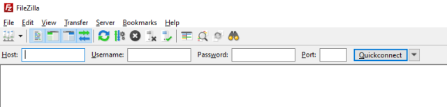 Enter your ftp credentials in FileZilla top bar