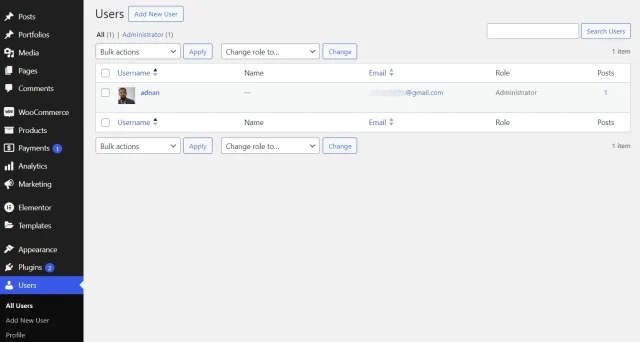 To review user permissions for your website go to 'Users' page of WordPress