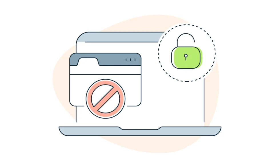 Illustration of an IP address being unblocked