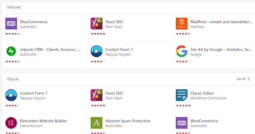 Plugin directory window