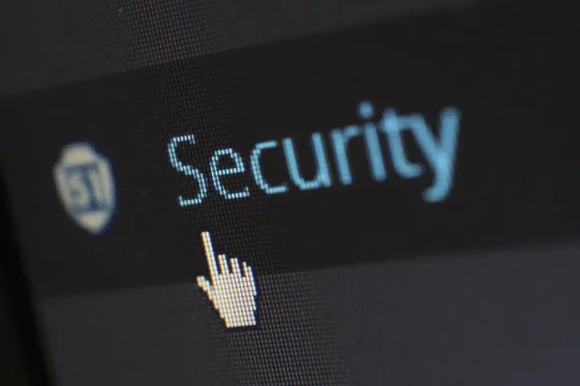 Security click stock image