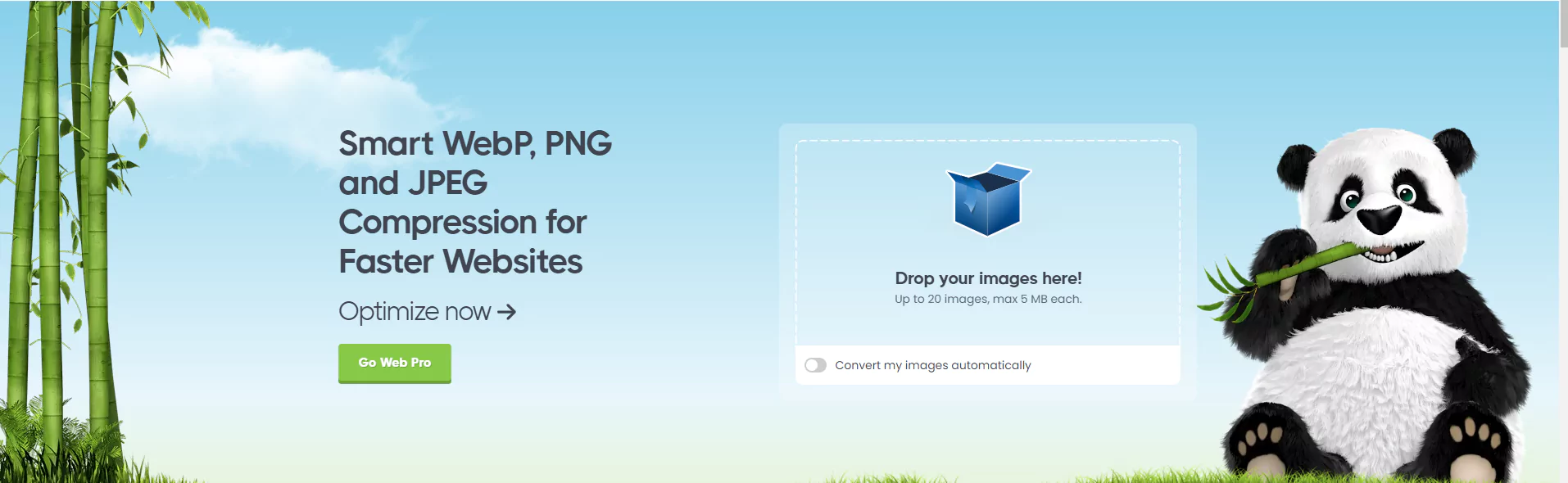 TinyPNG landing page