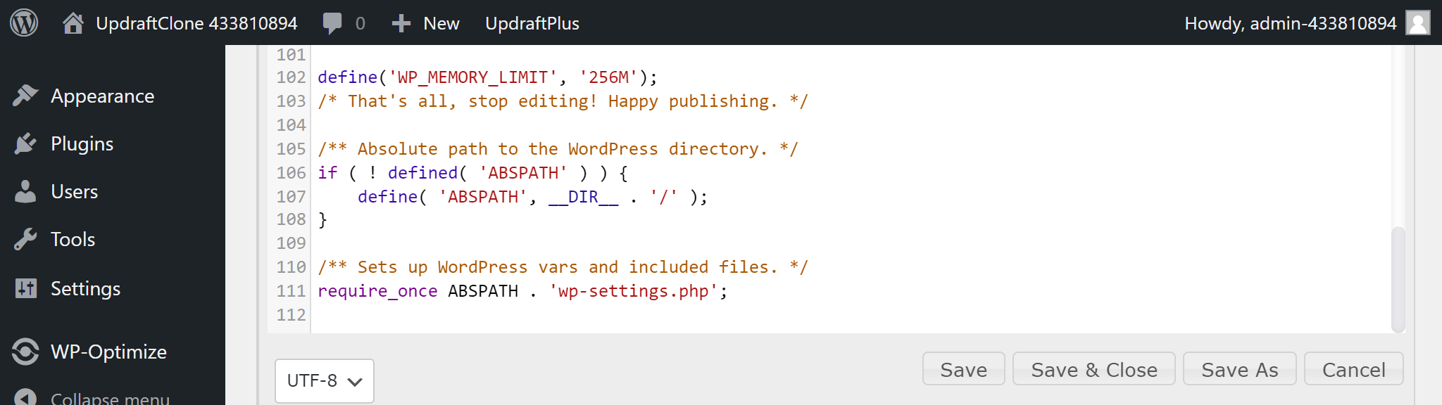 Add a new value or edit the existing one in the code editor