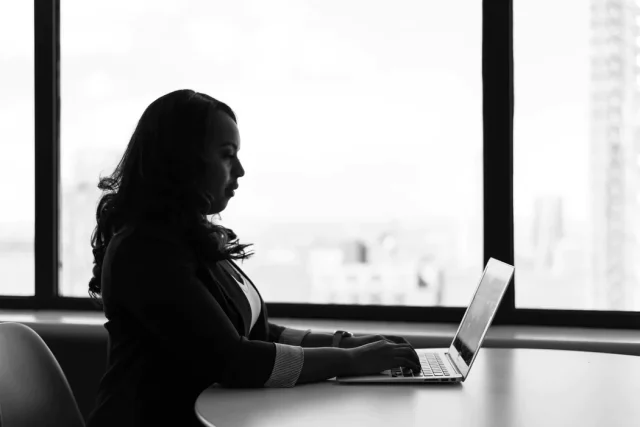 Woman with laptop