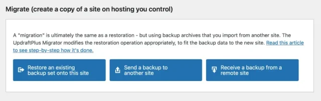 You can create a quick copy of your site for migration purposes in UpdraftPlus in the 'Migrate' section