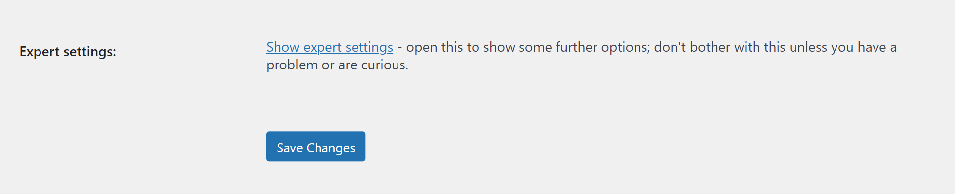 Select 'Save changes' button