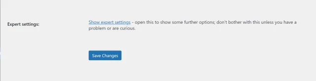 Select on 'Save settings' tab