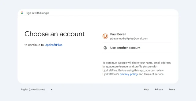 Connect your Google account by signing in