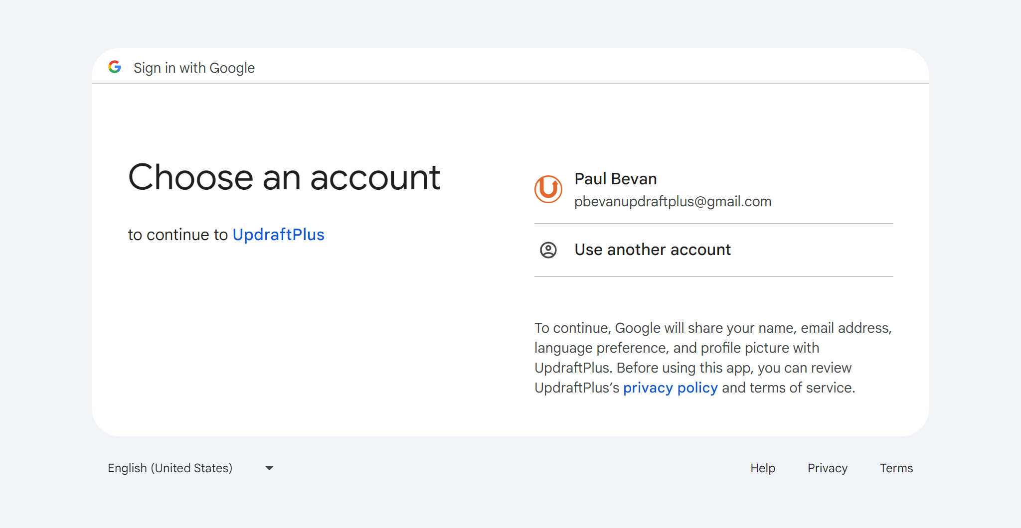 Connect your Google account by signing in