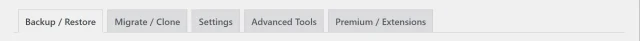 UpdraftPlus 'Backup / restore' tab