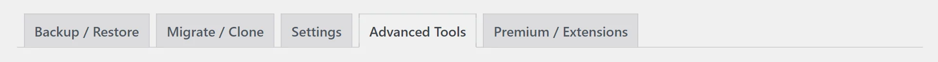 UpdraftPlus 'Advanced tools' tab
