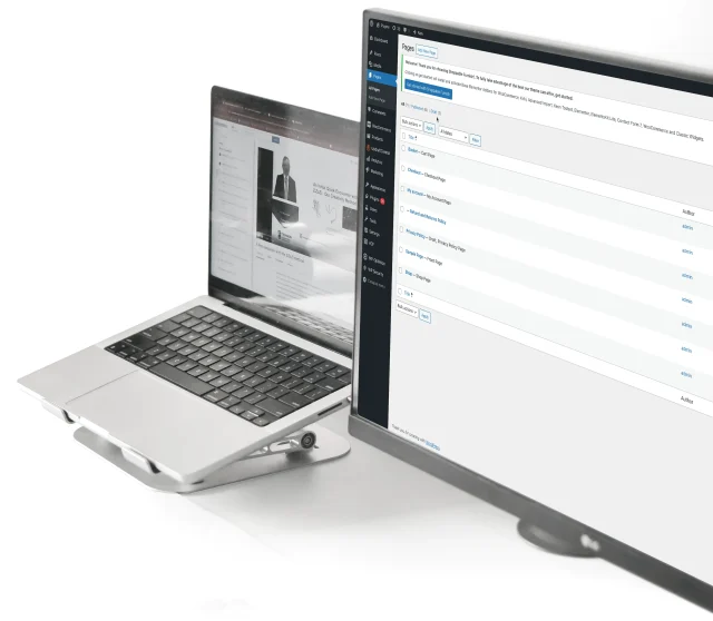 WordPress admin page view open on PC desktop